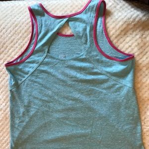 Blue printed tank top